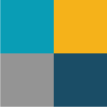 Branded Icon of 4 Squares in each of Performance Analytics Brand Colors